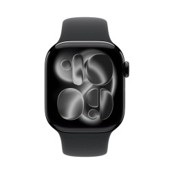 Apple Watch Series 11, 46 mm, Sport Band (угольно-черный/черный), размер M/L