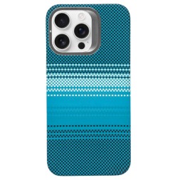 Чехол накладка для iPhone 16 Pro Gurdini Carbon Design с Magsafe (Moon Rising Blue)