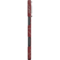 Чехол для iPhone 16 Pro Pitaka Monogram PTK Tactile Woven (красно-золотой)