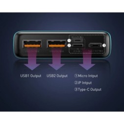 Аккумулятор Baseus Adaman Metal Digital Display Quick Charge Power Bank (зеленый)