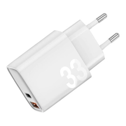 Сетевое зарядное устройство EnergEA Ampcharge PS33 Pro USB-C + USB-A, PD, 33Вт, белый