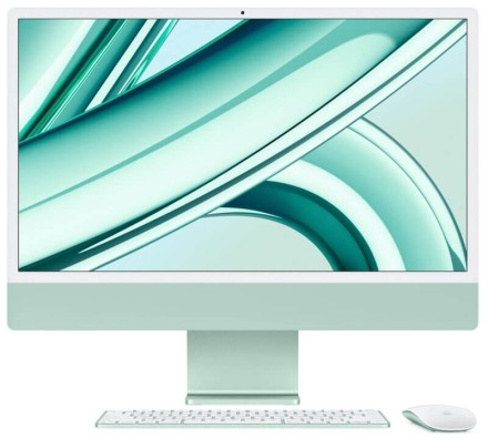 Моноблок Apple iMac 24" Retina 4,5K (M3 8C CPU, 10C GPU) 8/256GB SSD зеленый