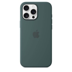 Чехол накладка для iPhone 16 Pro Max Silicone Case with MagSafe Lake Green