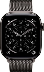 Apple Watch Series 11, 46 mm, Slate Titanium Case with Slate Milanese Loop, размер S/M