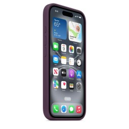 Чехол накладка для iPhone 16 Silicone Case with MagSafe Plum
